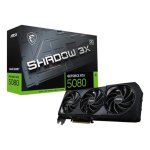 MSI GeForce RTX 5080 Grafikkarte 16G 3X SHADOW OC 16GB GDDR7 RTX AI DLSS4 Reflex Premium-Kühlung