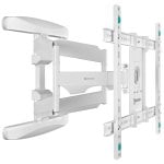 Support TV Onkron pour téléviseurs de 40 à 75 pouces - Support mural pour téléviseur avec poids jusqu'à 45,5 kg - Support mural universel pour téléviseur avec Vesa max 600 x 400 mm / Bras TV pivotant et inclinable M6l-w Blanc
