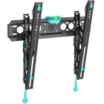 Support TV Onkron pour téléviseurs de 32 à 70 pouces - Support mural TV universel avec poids jusqu'à 60 kg - Support mural TV avec Vesa 75x75 - 400x400 mm / Support mural TV inclinable Tm5-b Noir