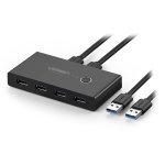 Ugreen Hub de Interfaz de 4 Puertos USB 3.2 Gen 1 Tipo-A 5000Mbit/s Negro