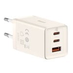 Baseus GaN5 Pro Caricabatterie 2 USB-C e 1 USB 65W Bianco + Cavo USB-C a USB-C 100W Bianco