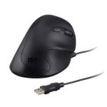 ISY Iem-2000 Ratón Ergonómico 5 Botones con Cable Sensor Óptico hasta 3200 DPI Negro