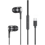 Celly Earphone Auriculares con Micrófono USB-C Negros Celly Earphone Auriculares con Micrófono USB-C Negros