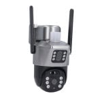 Klack Cámara de Seguridad Solar WiFi para el Hogar con Doble Lente, Impermeable IP66