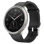 Amazfit Active 2 NFC Bluetooth 1.32" AMOLED Prata Correa Preta e Vermelha M Resistente à água 5ATM SpO2 Pulsómetro