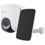 Câmera de vigilância EZVIZ HB8 Lite 2K Visão Noturna Externa IA Painel Solar Áudio Bidirecional