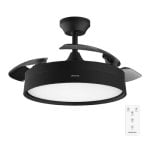 Ventilatore da soffitto Cecotec Energysilence Aero 4200 Invisible 35W LED nero 3 pale retrattili 6 velocità telecomando