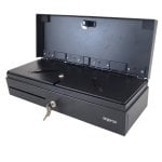 Approx appCASH02FLIPTOP Cajón Portamonedas Compacto Manual y Automático RJ-11/RJ-12 Negro