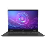 MSI PrestigePro 16 AI B2HVEG-259FR Intel Core Ultra 9 285H Ordinateur portable 40,6 cm (16") UHD+ 32 Go LPDDR5x-SDRAM 1 To SSD NVIDIA GeForce RTX 4050 Wi-Fi 7 (802.11be) Windows 11 Pro Gris