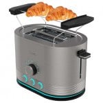 Toaster Cecotec Shine&Toast Double 850 W Edelstahl Doppel-Schlitz LED-Ring