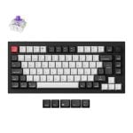 Keychron Q1 HE QMK Teclado Mecânico Sem Fios Bluetooth Multi-Dispositivo Switch PURPLE Preto Keychron Q1 HE QMK Teclado Mecânico Sem Fios Bluetooth Multi-Dispositivo Switch PURPLE Preto