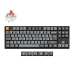 Keychron K8 Max QMK Teclado Mecânico Sem Fios Bluetooth Multi-Dispositivo Switch RED Cinzento