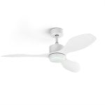 Ufesa Bután Ventilador de Techo con Luz y Mando a Distancia 122cm 30W Blanco Ufesa Bután Ventilador de Techo con Luz y Mando a Distancia 122cm 30W Blanco