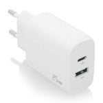 Aisens A110-0758 Ladegerät 25W 1xUSB-C PD3.0 1xUSB-A QC3.0 Weiß