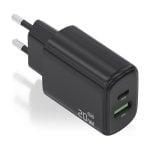 Chargeur Aisens A110-0910 GaN 20 W 1 x USB-C PD3.0 1 x USB-A QC3.0 Noir