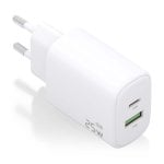 Aisens A110-0911 Ladegerät 25W 1xUSB-C PD3.0 1xUSB-A QC3.0 Weiß Aisens A110-0911 Ladegerät 25W 1xUSB-C PD3.0 1xUSB-A QC3.0 Weiß