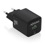 Aisens ASCH-30W2P038-BK GaN-Ladegerät 30W 1xUSB-C PD3.0 QC4.0 1xUSB-A QC3.0 Schwarz Aisens ASCH-30W2P038-BK GaN-Ladegerät 30W 1xUSB-C PD3.0 QC4.0 1xUSB-A QC3.0 Schwarz