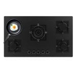 Placa de gas Cecotec Bolero Squad G 5800s Eternal Nano 5 fuegos cristal negro