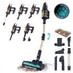 Cecotec Conga Rockstar 10500 Solar AquaPet Flex Aspirador Vertical 780W 100 Min Autonomia Dourado/Cinzento