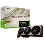 Carte graphique MSI GeForce RTX 5070 Ti INSPIRE 3X OC 16 Go GDDR7 Reflex 2 RTX AI DLSS4