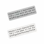 Servivant Placa Identificativa 3 Líneas Para Drones Personalizable (pack 2 Uds.) Normativa Aesa