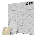 Yoevu Pack 12 Paneles Acústicos Rectangulares Con Diseño Geométrico 30x30x1cm Grises Yoevu Pack 12 Paneles Acústicos Rectangulares Con Diseño Geométrico 30x30x1cm Grises