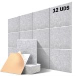 Yoevu Pack 12 Paneles Acústicos Rectangulares Alta Densidad 230kg/m 30x30x1cm Grises Yoevu Pack 12 Paneles Acústicos Rectangulares Alta Densidad 230kg/m 30x30x1cm Grises