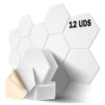Yoevu Pack 12 Paneles Acústicos Hexagonales Autoadhesivos De Insonorización 30x26x1cm Blanco Yoevu Pack 12 Paneles Acústicos Hexagonales Autoadhesivos De Insonorización 30x26x1cm Blanco