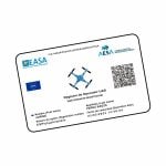 Servivant Tarjeta PVC EASA Personalizable Impresión 1 Cara Número Operador + Certificado Dron