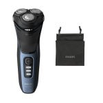 Philips 3000 Nass-/Trockenrasierer Schwarz/Blau