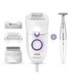 Braun Silk Epil 5-825 Power Epilator 28 pinzette Bianco/Viola Braun Silk Epil 5-825 Power Epilator 28 pinzette Bianco/Viola