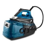 Rowenta DG9224F1 Bügelcenter, 7,5 Bar, 1,3 L, Schwarz/Blau Rowenta DG9224F1 Bügelcenter, 7,5 Bar, 1,3 L, Schwarz/Blau