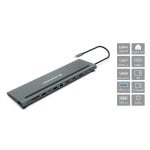 Conceptronic DONN17G Docking 12 En 1 USB-C Para 100W USB PD/ Gigabit LAN/ 2xHDMI/ USB-C/DisplayPort SD/ 2xUSB 3.0/ TF y MicroSD/USB 2.0/Audio Conceptronic DONN17G Docking 12 En 1 USB-C Para 100W USB PD/ Gigabit LAN/ 2xHDMI/ USB-C/DisplayPort SD/ 2xUSB 3.0/ TF y MicroSD/USB 2.0/Audio