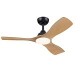 Ventilateur de plafond Philips OLAS LED 42 pouces à intensité variable avec télécommande, noir/bois, silencieux Ventilateur de plafond Philips OLAS LED 42 pouces à intensité variable avec télécommande, noir/bois, silencieux