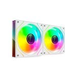 Mars Gaming Mf-3dprox2 Kit 2x Ventiladores Pwm Fdb 120mm Argb Triple Infinity Mirror 360° Blanco