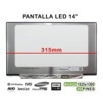 Ecrã LED 14" Portátil B140HAN04.0 B140HAN04.1 B140HAN04.3 315mm FHD 30 Pins