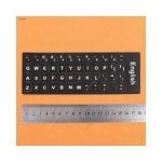 Adesivo para teclado dos EUA, preto com letras brancas. Alterar o layout do idioma do teclado colando rótulos Adesivo para teclado dos EUA, preto com letras brancas. Alterar o layout do idioma do teclado colando rótulos