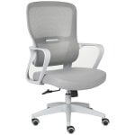 Home Heavenly Taxana Silla de Oficina Giratoria y Regulable Textil Gris