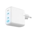 Ksix Carregador de Carga Rápida 2x USB-C + 1x USB-A 65W Branco