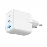 Caricabatterie rapido Ksix, multiporta 1xUSB-C + 1xUSB 45W Bianco