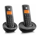 Téléphone fixe sans fil DECT Motorola E202 Duo, noir