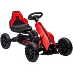 Homcom Kart Pedales Para Niños De 3-8 Años Con Asiento Ajustable Rojo