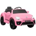 Aiyaplay Volkswagen Beetle Coche Eléctrico para Niños de +3 Años Rosa