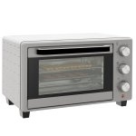 Homcom Forno Elétrico De Bancada De 21l 1400w Com Temporizador Prateado
