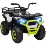 Aiyaplay Quad Eléctrico para Niños de +3 Años con Batería 12v Carga 30kg Verde