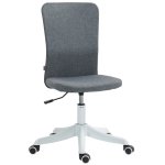 Homcom Silla de Escritorio Sin Brazos Con Altura Ajustable Carga 120 Kg Gris