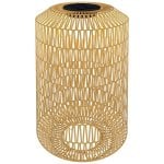 Outsunny Linterna de Jardín de Ratán Sintético con Luces LED 30x55cm Natural