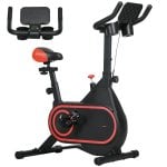 Sportnow Bicicleta Estática Con Volante Inercia 4 Kg Resistencia Ajustable Rojo