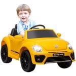 Aiyaplay Volkswagen Beetle Coche Eléctrico Para Niños De +3 Años Amarillo