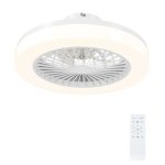 Homcom Ventoinha de Teto com Luz LED 40W Motor Dc Reversível Branca